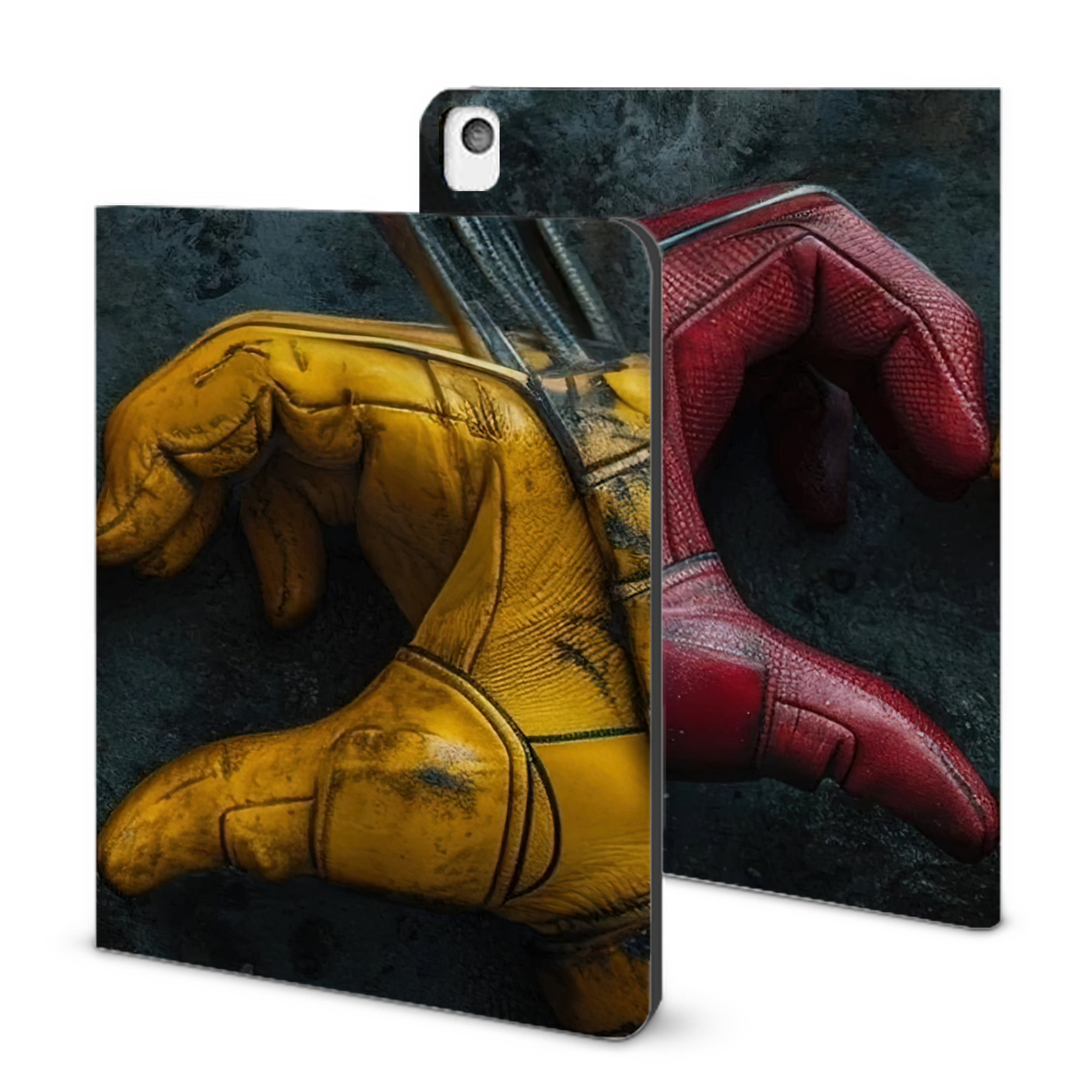 （画像用） Deadpool デッドプール IPadケース ペンホルダー付き ブックスタイルデザイン